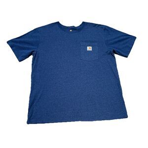 Carhartt Pocket Tee Shirt Mens Large Relaxed Fit Blue Loose Original
